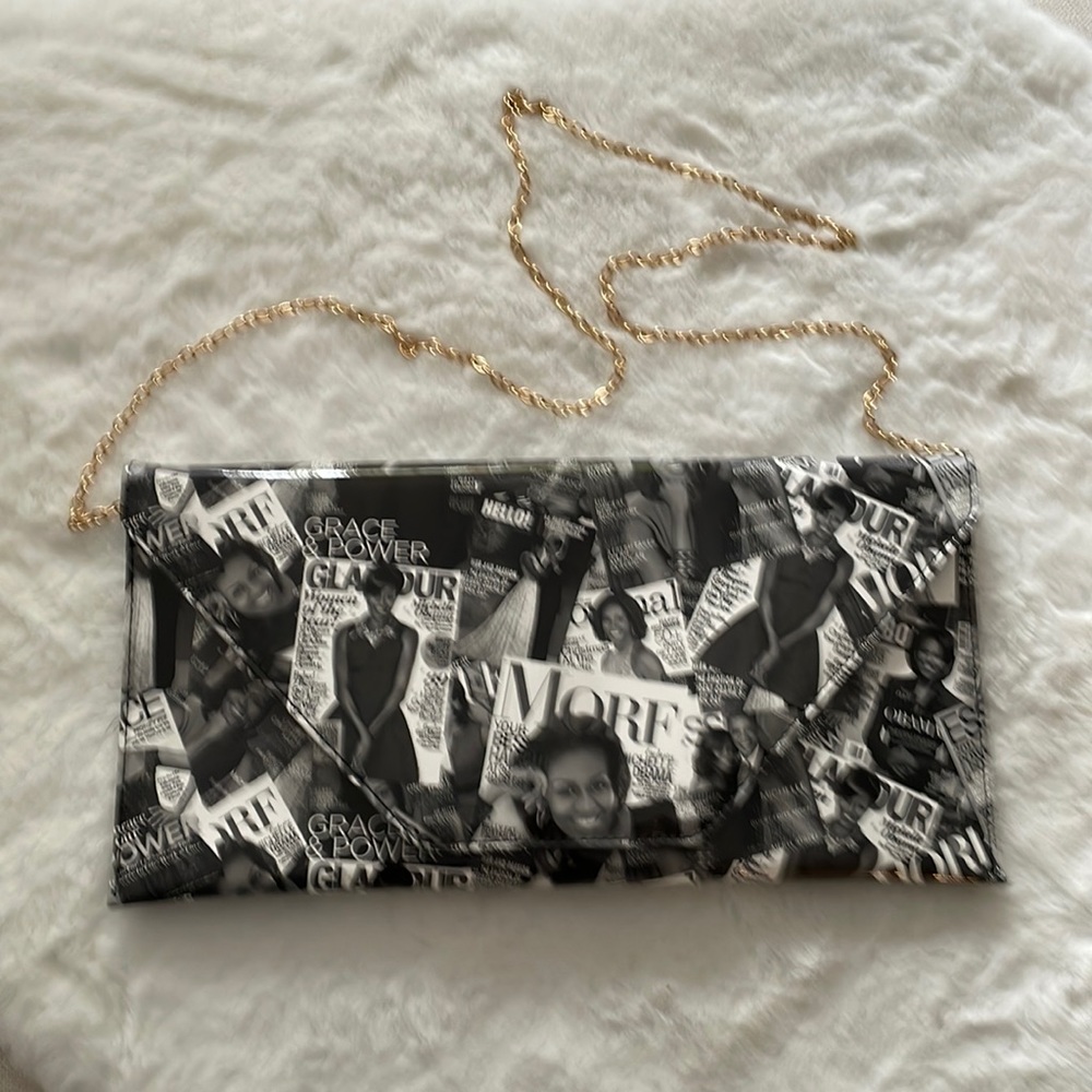 Michelle Obama tribute clutch purse.